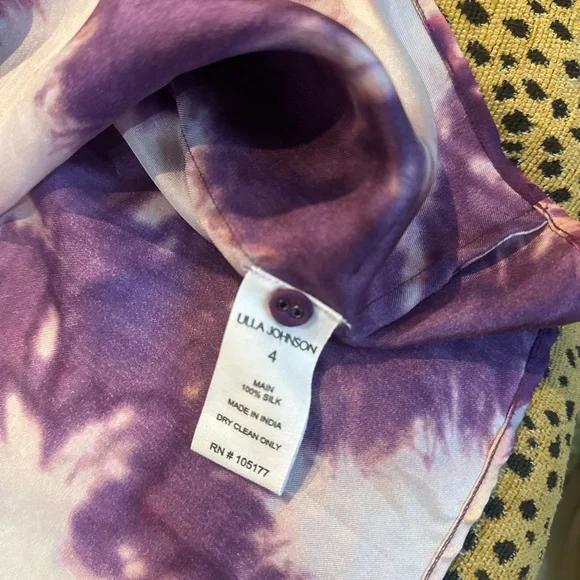 Ulla Johnson Tie-Dye Ruffle Sleeve Top - Picture 10 of 11